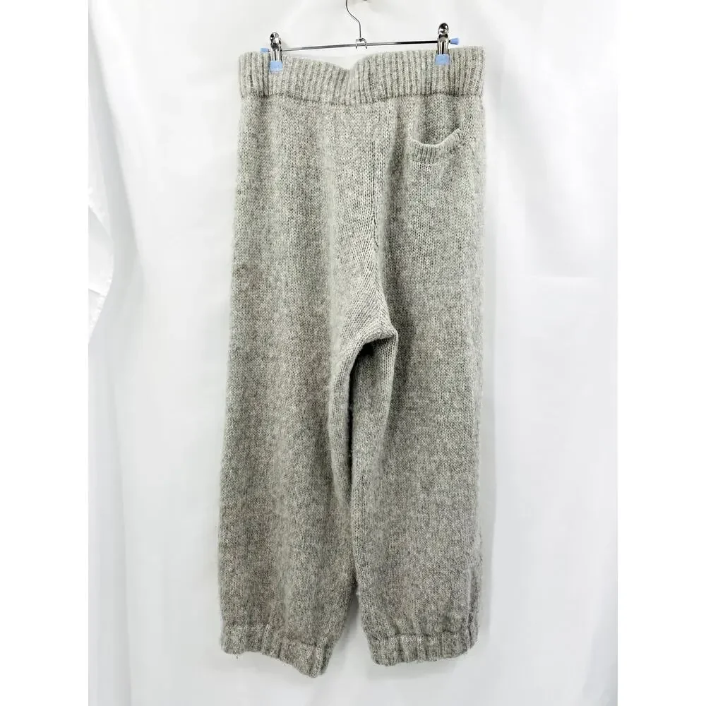 Lunya Cozy Gray Alpaca Knit Bubble jogger Pants L/XL - Picture 6 of 7